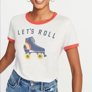 “Let’s Roll” Letter Print Old Navy T- Shirt